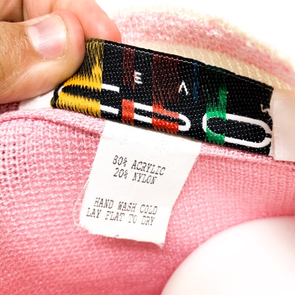 Vintage 1980s Pink Cardigan Sweater Button Sweater - Picture 8 of 8